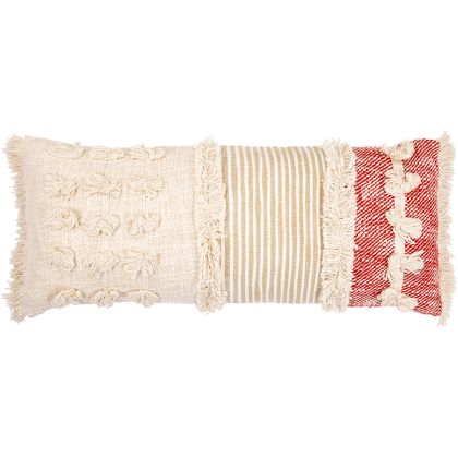 Buy Rectangular Cushion in Boho Bali Style, Cotton cover + filling - Evanora Multicolour 60180 - prices