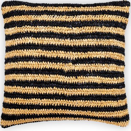 Buy Square Boho Bali Cushion, Raffia cover + filling - Chelsea Beige 60224 - in the EU