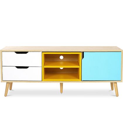 Buy Wooden TV Stand - Scandinavian Design - Kaira Multicolour 59718 in the Europe