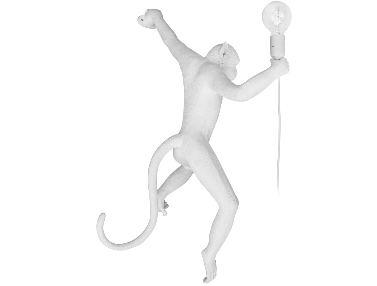 Buy Hanging Monkey design wall lamp - Resin White 59223 at MyFaktory