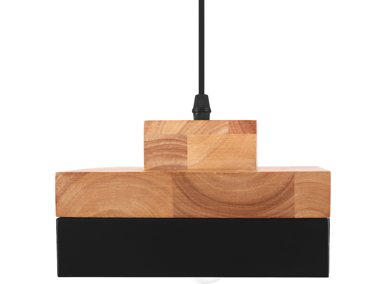 Buy Edda Scandinavian pendant lamp - Wood and metal Black 59308 at MyFaktory