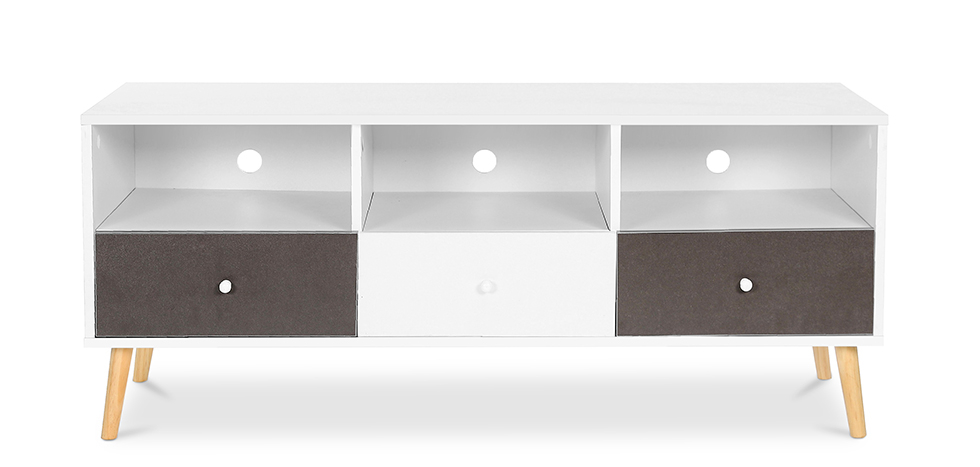 Buy Wooden TV Stand - Scandinavian Design -Quenby  Grey 59654 - in the EU