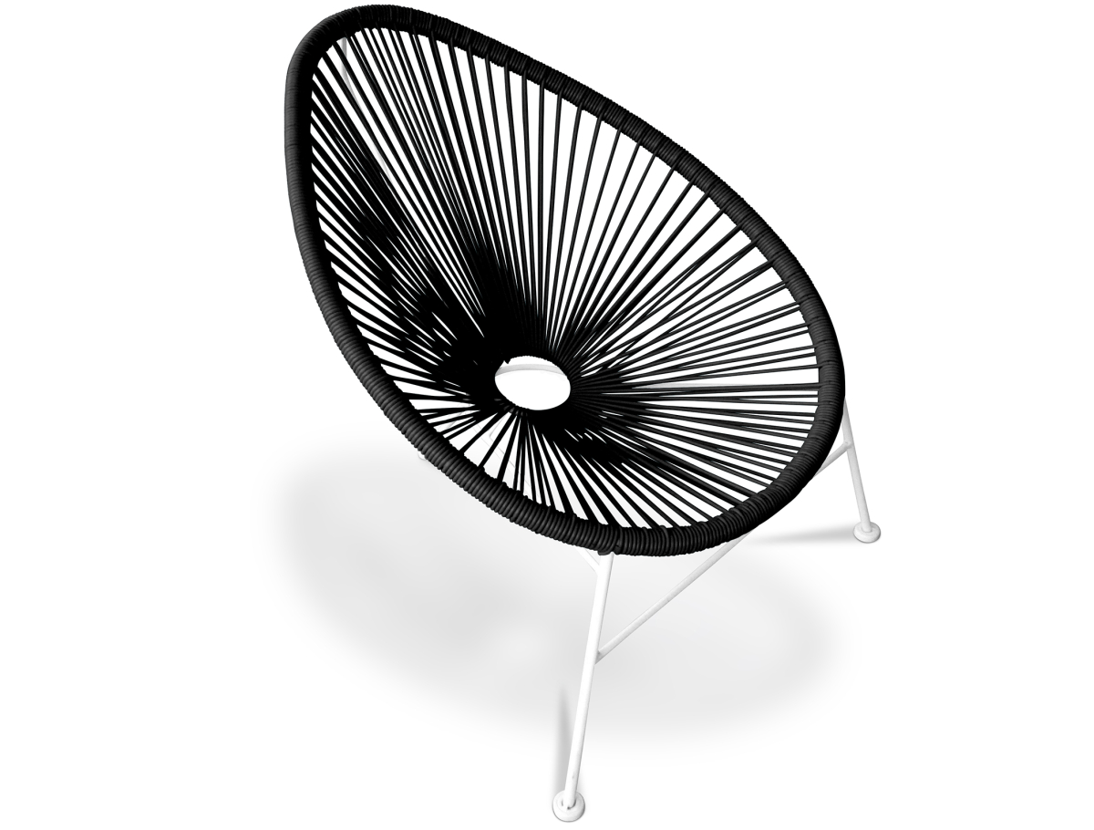 Buy Acapulco Chair - White Legs Black 58295 - in the EU