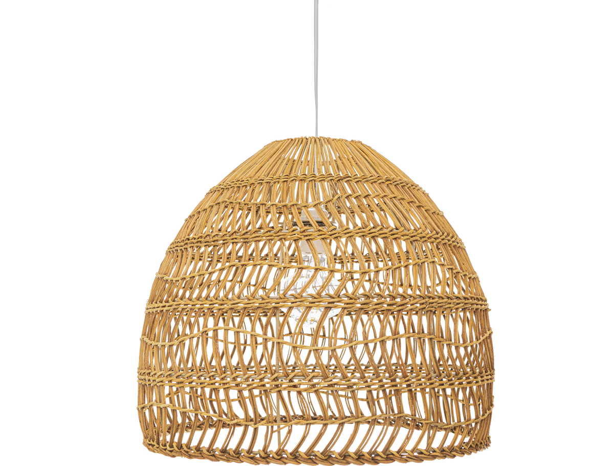 Buy Hanging Lamp Boho Bali Design Natural Rattan - 40 cm - Seam Natural wood 60044 - in the EU