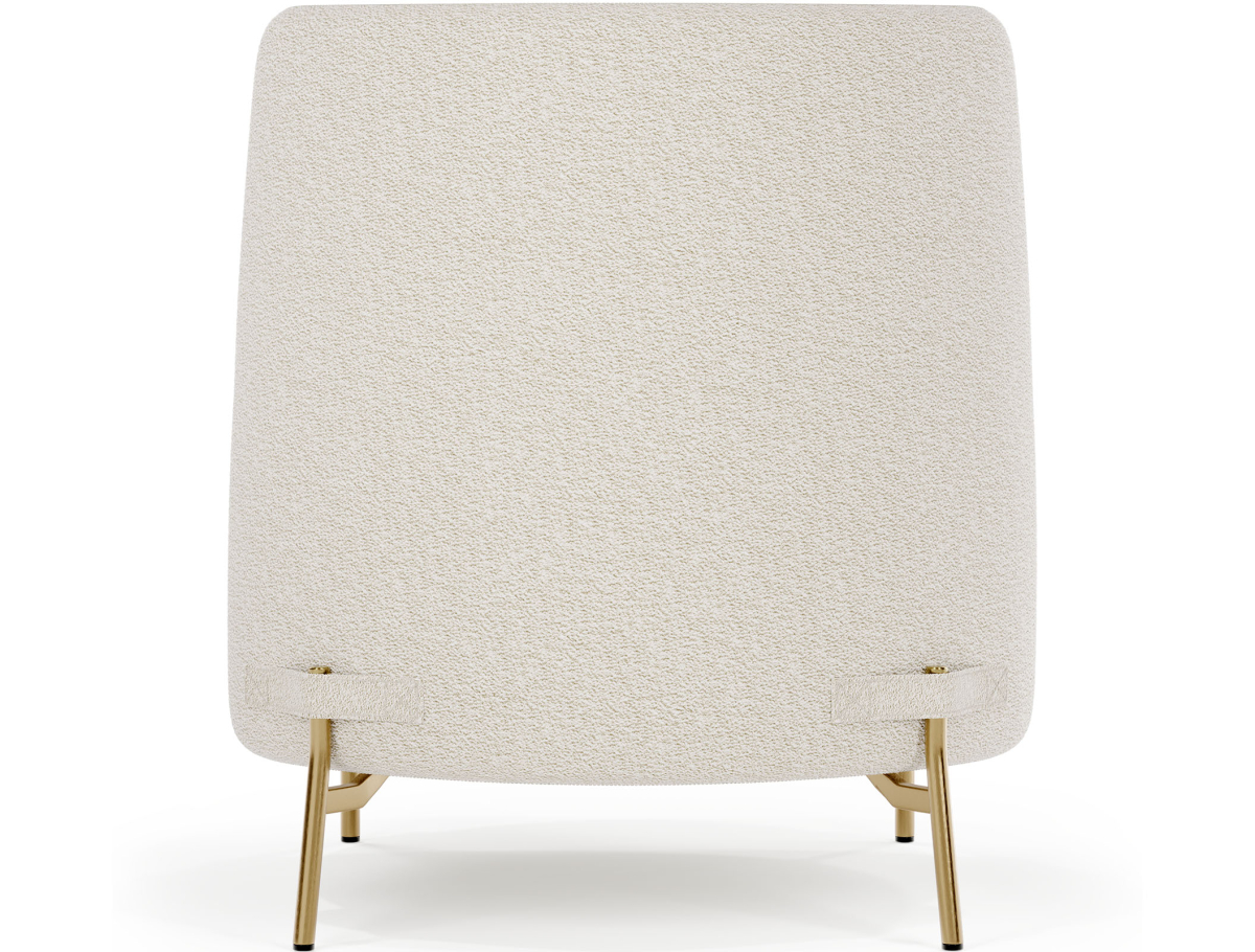 Buy Designer Armchair - Upholstered in Bouclé Fabric - Sabah White 61015 in the Europe