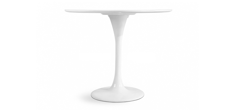 Buy Round Fiberglass Tulipa Table - 110cm White 29845 home delivery