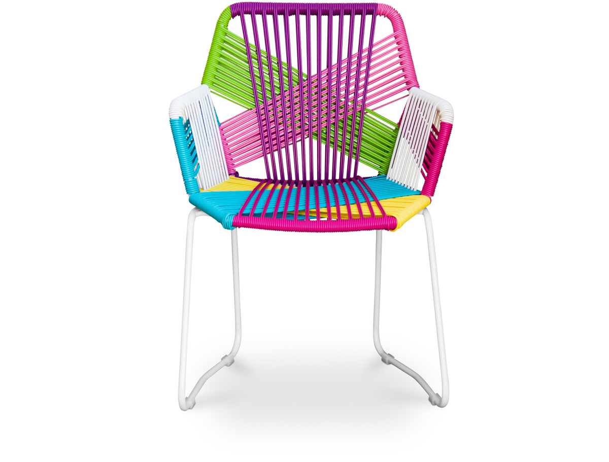 Buy Tropical Garden armchair - White Legs Multicolour 58537 - prices
