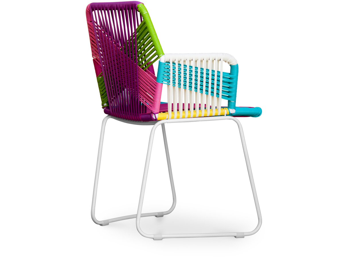 Buy Tropical Garden armchair - White Legs Multicolour 58537 with a guarantee