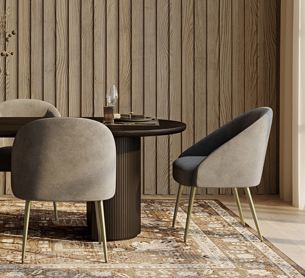 Buy Design Armchair - Upholstered in Velvet - Golden leg - Cenai Light grey 61336 at MyFaktory