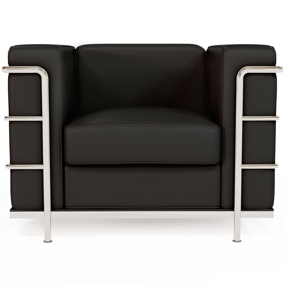  Buy Design Armchair - Upholstered in Vegan Leather - Bour Black 60657 - in the EU